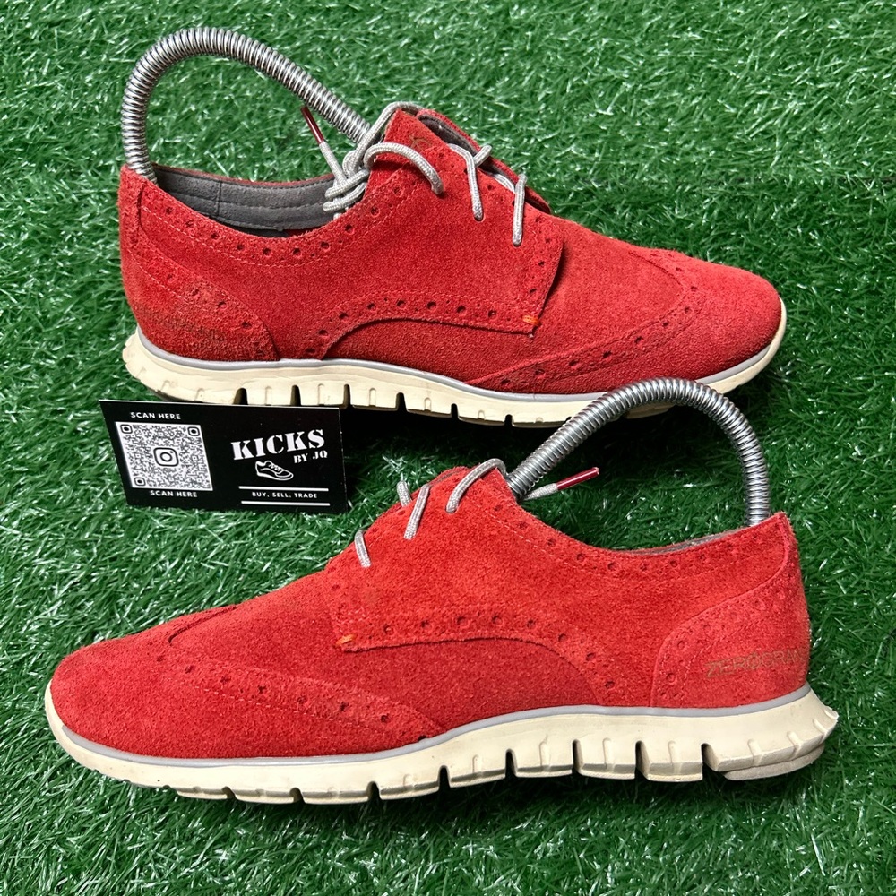 Cole Haan Zerogrand Stitch Suede Red Size 6 (W02765)